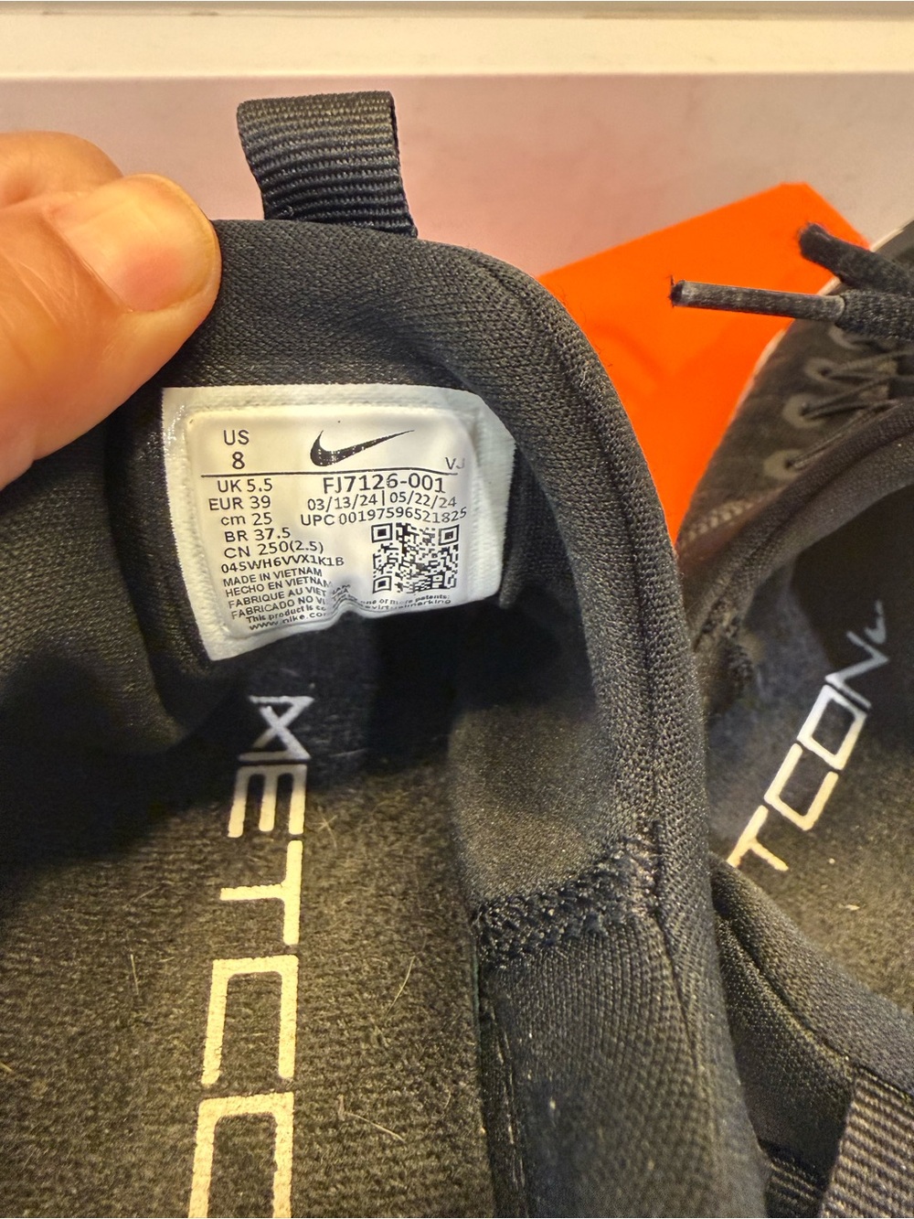 Nike Black and White Flex Run Athletic Sneakers - Picture 7 of 7